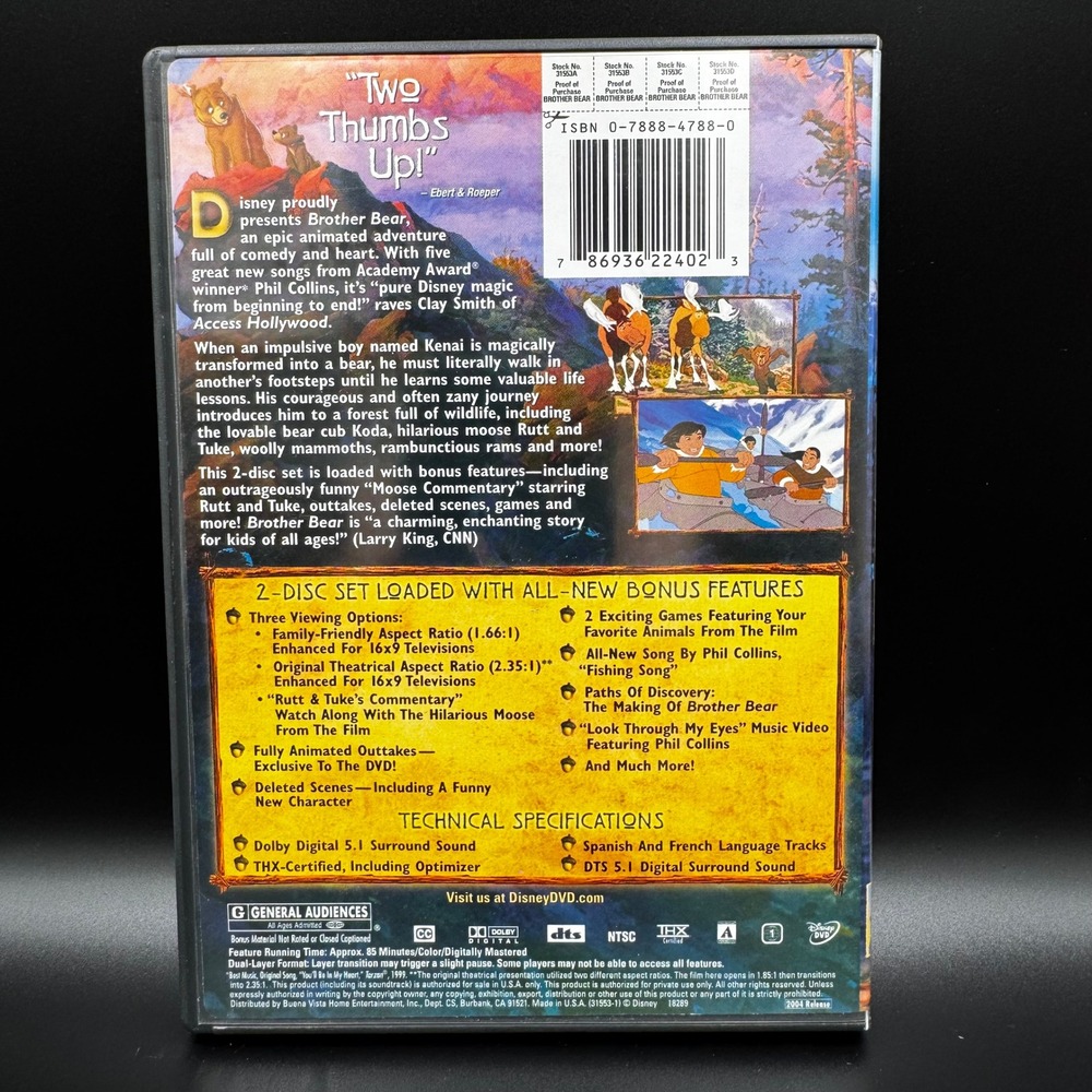 Brother Bear (Two-Disc Special Edition)‎ DVD - EXCELLENT Condition! - Picture 2 of 2